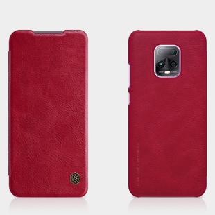 For Xiaomi Redmi 10X 5G NILLKIN QIN Series Crazy Horse Texture Horizontal Flip Leather Case with Card Slot(Red)