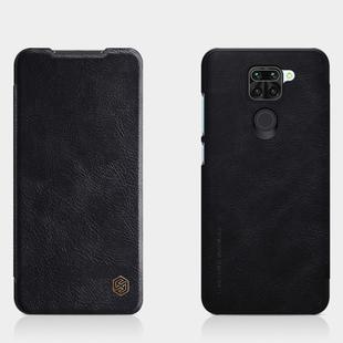 For Xiaomi Redmi Note 9 / 10X 4G NILLKIN QIN Series Crazy Horse Texture Horizontal Flip Leather Case with Card Slot(Black)