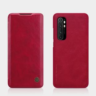 For Xiaomi Note 10 Lite NILLKIN QIN Series Crazy Horse Texture Horizontal Flip Leather Case with Card Slot(Red)