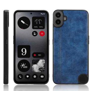 For Nothing CMF Phone 1 Cow Pattern Sewing Back Cover Phone Case(Blue)