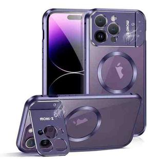 For iPhone 14 Pro Aromatherapy Holder Single-sided MagSafe Magnetic Phone Case(Purple)