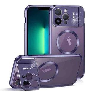 For iPhone 13 Pro Max Aromatherapy Holder Single-sided MagSafe Magnetic Phone Case(Purple)