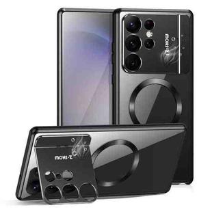 For Samsung Galaxy S25 Ultra 5G Aromatherapy Holder Single-sided MagSafe Magnetic Phone Case(Black)