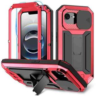 For iPhone 16e R-JUST Sliding Camera IP54 Life Waterproof Holder Phone Case(Red)