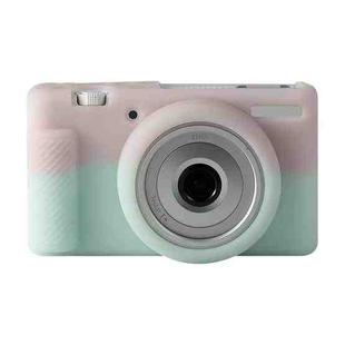 For Sony ZV-1F / ZV1 M2 Soft Silicone Protective Case(Jello Pink Green)