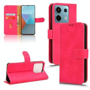 For Xiaomi Redmi Note 13 Pro 5G Skin Feel Magnetic Flip Leather Phone Case(Rose Red)