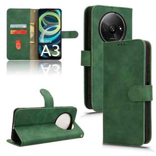For Xiaomi Redmi A3 Skin Feel Magnetic Flip Leather Phone Case(Green)