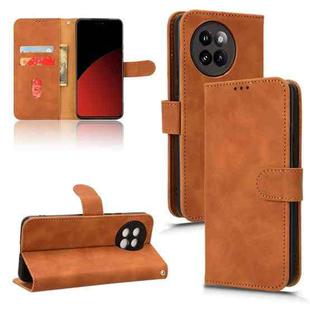 For Xiaomi Civi 4 Pro Skin Feel Magnetic Flip Leather Phone Case(Brown)