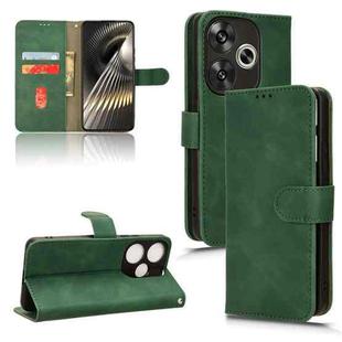 For Xiaomi Redmi Turbo 3 Skin Feel Magnetic Flip Leather Phone Case(Green)