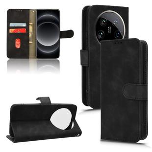 For Xiaomi 14 Ultra Skin Feel Magnetic Flip Leather Phone Case(Black)