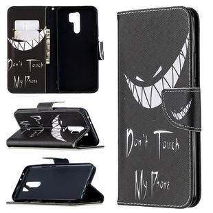 For Xiaomi Redmi 9 Colored Drawing Pattern Horizontal Flip Leather Case with Holder & Card Slots & Wallet(Smirk)