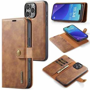 For iPhone 16 Pro Max DG.MING Crazy Horse Texture Detachable Magnetic Leather Phone Case(Brown)