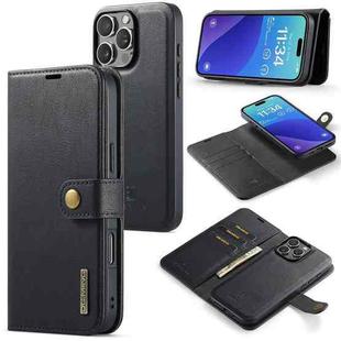 For iPhone 16 Pro Max DG.MING Crazy Horse Texture Detachable Magnetic Leather Phone Case(Black)