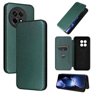 For OnePlus Ace 5 Pro Carbon Fiber Texture Flip Leather Phone Case(Green)