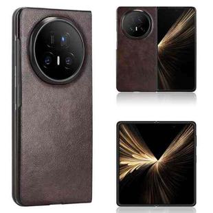 For Honor Magic V5 Litchi Texture Back Cover Phone Case(Brown)