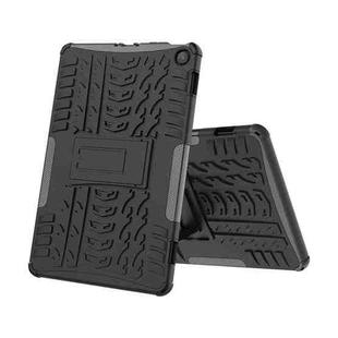 For Amazon Fire Max 11 Tire Texture TPU + PC Phone Case with Holder(Black)