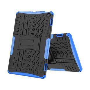 For Amazon Fire Max 11 Tire Texture TPU + PC Phone Case with Holder(Blue)