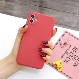 For iPhone 11 Magic Cube Frosted Silicone Shockproof Full Coverage Protective Case(Red)