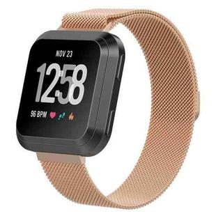 For Fitbit Versa 2 / Fitbit Versa / Fitbit Versa Lite Milanese Watch Band,, Large Size: 2.3x25.8cm(Rose Gold)