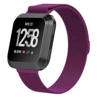 For Fitbit Versa 2 / Fitbit Versa / Fitbit Versa Lite Milanese Watch Band,, Large Size: 2.3x25.8cm(Purple)