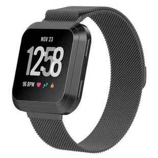 For Fitbit Versa 2 / Fitbit Versa / Fitbit Versa Lite Milanese Watch Band,, Small Size: 2.3x22.5cm(Gray)