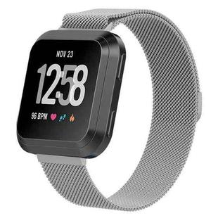 For Fitbit Versa 2 / Fitbit Versa / Fitbit Versa Lite Milanese Watch Band,, Small Size: 2.3x22.5cm(Silver)