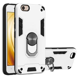For vivo Y53 2 in 1 Armour Series PC + TPU Protective Case with Ring Holder(Silver)