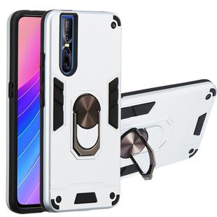 For vivo V15 Plus / V15 Pro / S1 Pro 2 in 1 Armour Series PC + TPU Protective Case with Ring Holder(Silver)