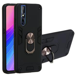 For vivo V15 Plus / V15 Pro / S1 Pro 2 in 1 Armour Series PC + TPU Protective Case with Ring Holder(Black)