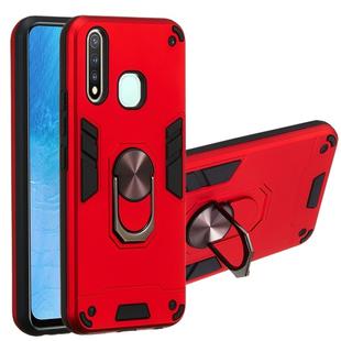 For vivo Y19 / Y5s / U3 / U20 2 in 1 Armour Series PC + TPU Protective Case with Ring Holder(Red)