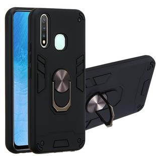 For vivo Y19 / Y5s / U3 / U20 2 in 1 Armour Series PC + TPU Protective Case with Ring Holder(Black)