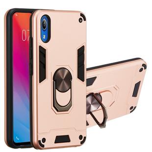 For vivo Y91c/Y93/Y91i/Y90(Indian Version) 2 in 1 Armour Series PC + TPU Protective Case with Ring Holder(Rose Gold)