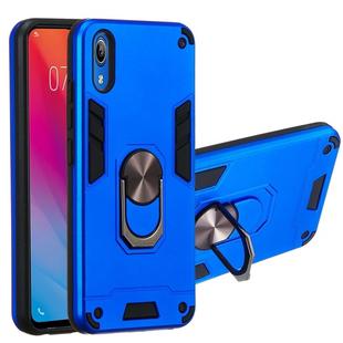 For vivo Y91c/Y93/Y91i/Y90(Indian Version) 2 in 1 Armour Series PC + TPU Protective Case with Ring Holder(Dark Blue)