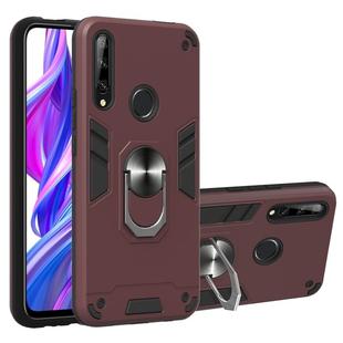 For Huawei Honor 9X / Enjoy 10 Plus 2 in 1 Armour Series PC + TPU Protective Case with Ring Holder(Wine Red)