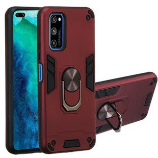 For Huawei Honor V30 / V30 Pro 2 in 1 Armour Series PC + TPU Protective Case with Ring Holder(Wine Red)