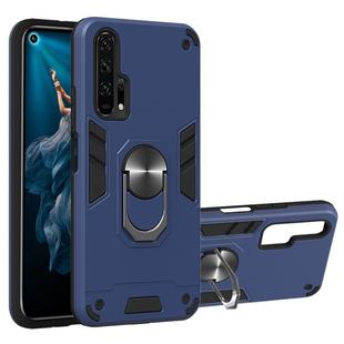 For Huawei Honor 20 / nova 5T 2 in 1 Armour Series PC + TPU Protective Case with Ring Holder(Sapphire Blue)