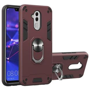 For Huawei Mate 20 Lite 2 in 1 Armour Series PC + TPU Protective Case with Ring Holder(Wine Red)