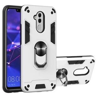 For Huawei Mate 20 Lite 2 in 1 Armour Series PC + TPU Protective Case with Ring Holder(Silver)