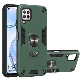 For Huawei nova 6 SE 2 in 1 Armour Series PC + TPU Protective Case with Ring Holder(Green)