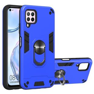 For Huawei nova 6 SE 2 in 1 Armour Series PC + TPU Protective Case with Ring Holder(Dark Blue)