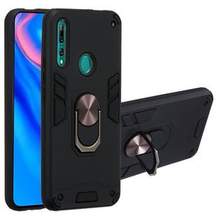 For Huawei P Smart Z / Y9 Prime (2019) 2 in 1 Armour Series PC + TPU Protective Case with Ring Holder(Black)