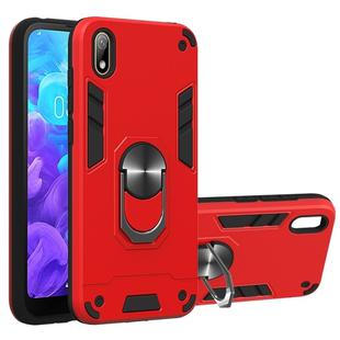 For Huawei Y5 (2019) / Honor 8S 2 in 1 Armour Series PC + TPU Protective Case with Ring Holder(Red)