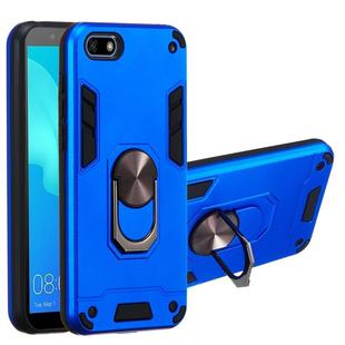 For Huawei Y5 (2018) / Y5 Prime (2018) 2 in 1 Armour Series PC + TPU Protective Case with Ring Holder(Dark Blue)