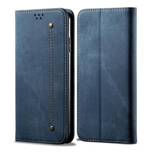 For Huawei Nova 7 SE / P40 Lite 5G Denim Texture Casual Style Horizontal Flip Leather Case with Holder & Card Slots & Wallet(Blue)