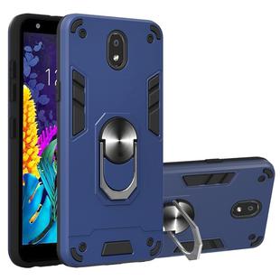 For LG K30 (2019) / X320 / Aristo 4 / Escape Plus 2 in 1 Armour Series PC + TPU Protective Case with Ring Holder(Royal Blue)