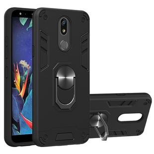 For LG K40 2 in 1 Armour Series PC + TPU Protective Case with Ring Holder(Black)