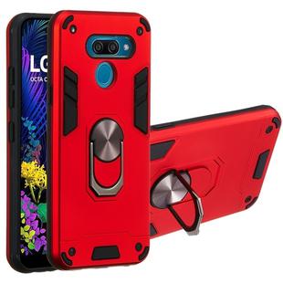 For LG K50 2 in 1 Armour Series PC + TPU Protective Case with Ring Holder(Red)