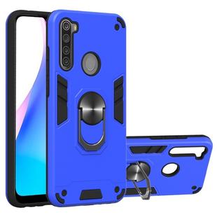 For Xiaomi Redmi Note 8T 2 in 1 Armour Series PC + TPU Protective Case with Ring Holder(Dark Blue)
