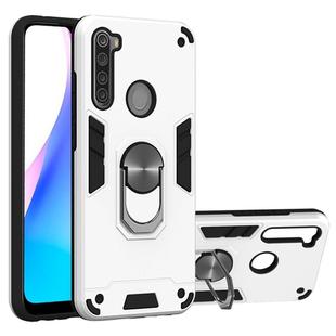 For Xiaomi Redmi Note 8T 2 in 1 Armour Series PC + TPU Protective Case with Ring Holder(Silver)
