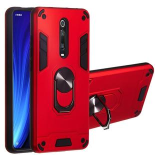 For Xiaomi Redmi K20 2 in 1 Armour Series PC + TPU Protective Case with Ring Holder(Red)